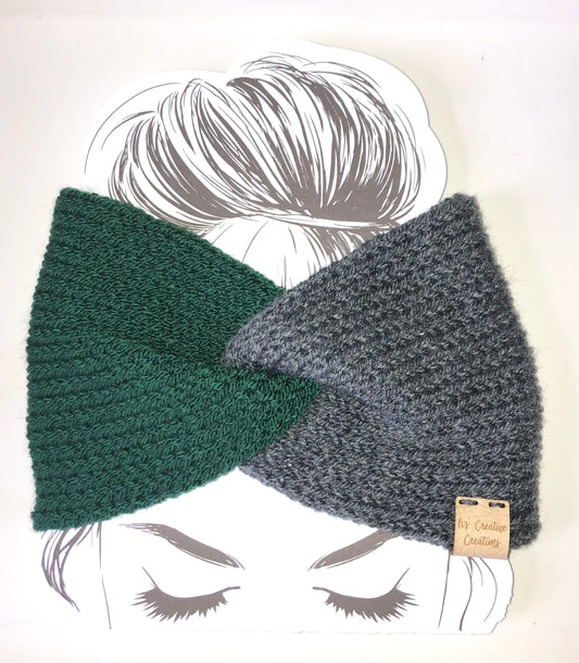 Green and Silver Ear Warmer