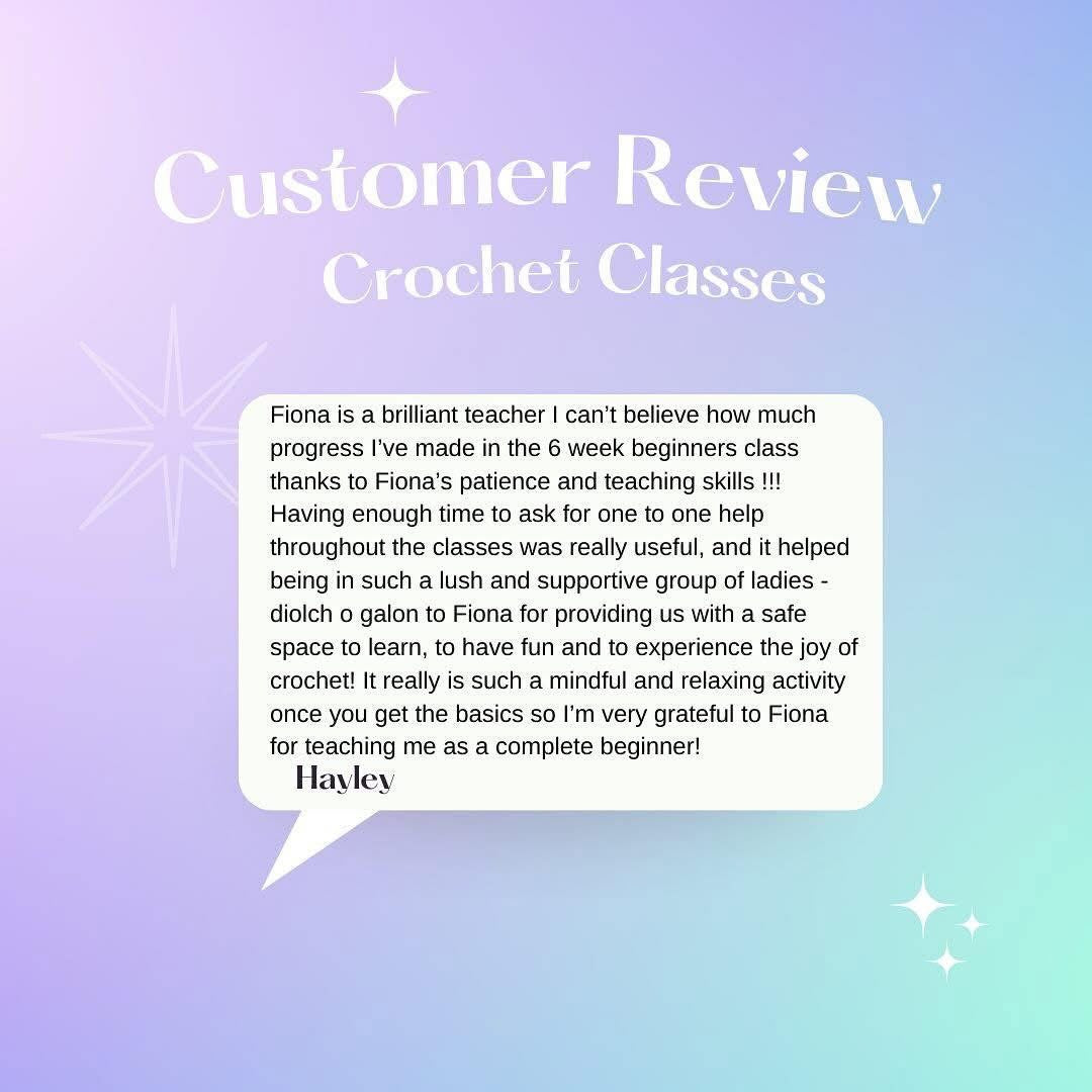 Beginner Crochet Classes- Talbot Green January Start