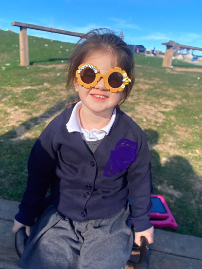 Child Bee and flower personalised Sunglasses