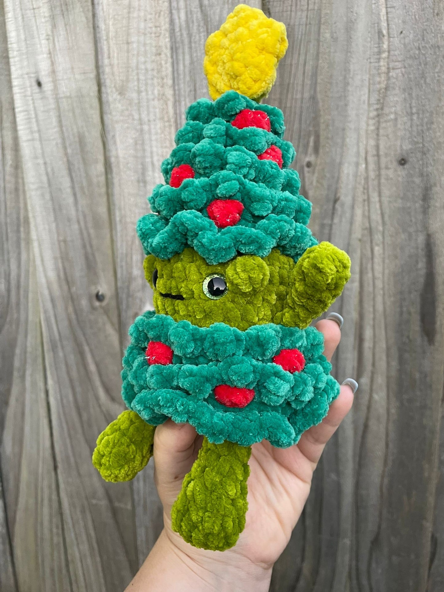 Frog in Tree Costume Crochet Toy