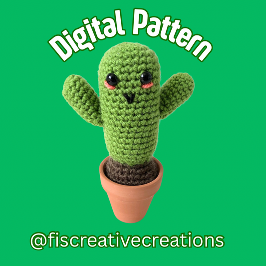 Crochet Cactus in Pot Digital Downloads pattern