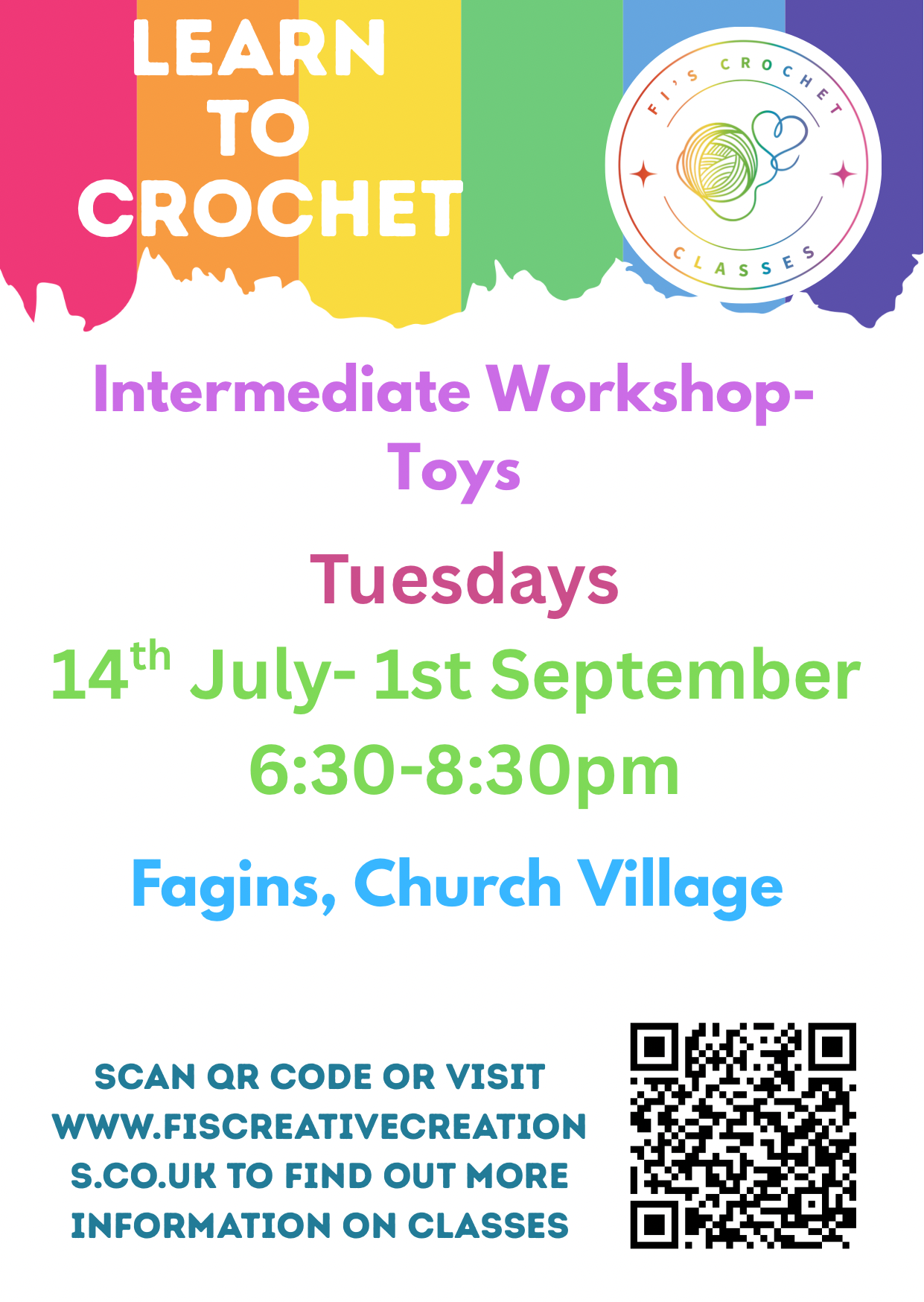 Church Village Intermediate Crochet Toy Workshop- July Start
