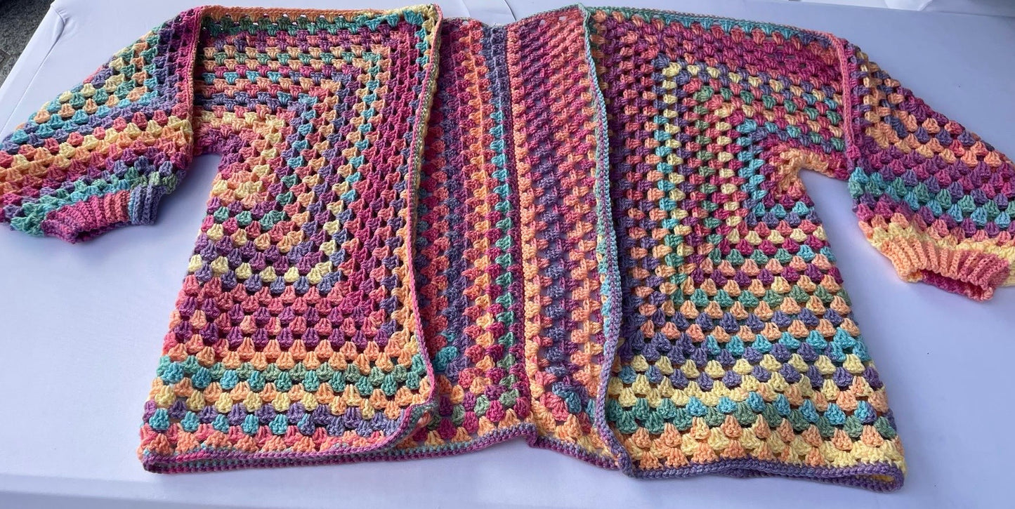 XL Adults Crocheted Cardigan