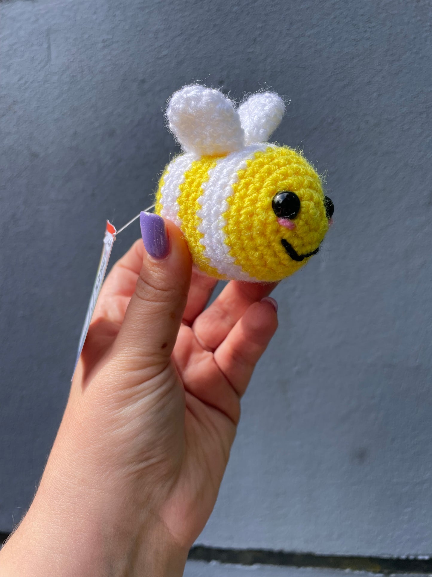 Yellow and White Bee Crochet Toy