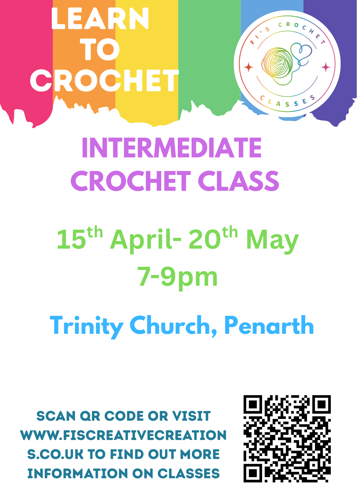Intermediate Crochet Workshop Penarth- Wednesday April