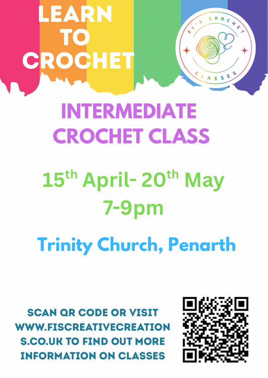 Intermediate Crochet Workshop Penarth- Wednesday April
