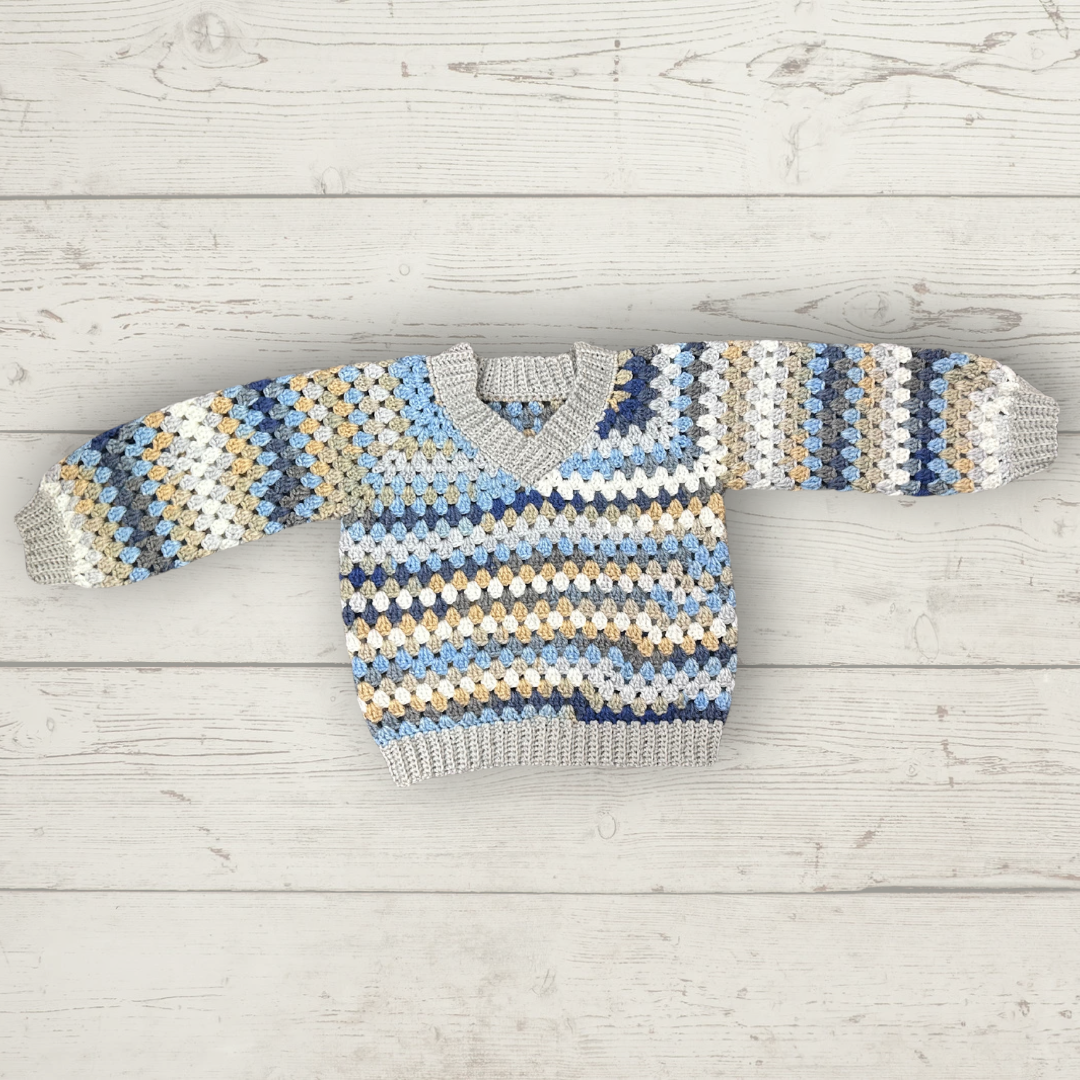 Crochet Jumper Beach Vibes 3-4 Years