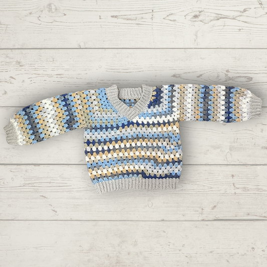 Crochet Jumper Beach Vibes 3-4 Years