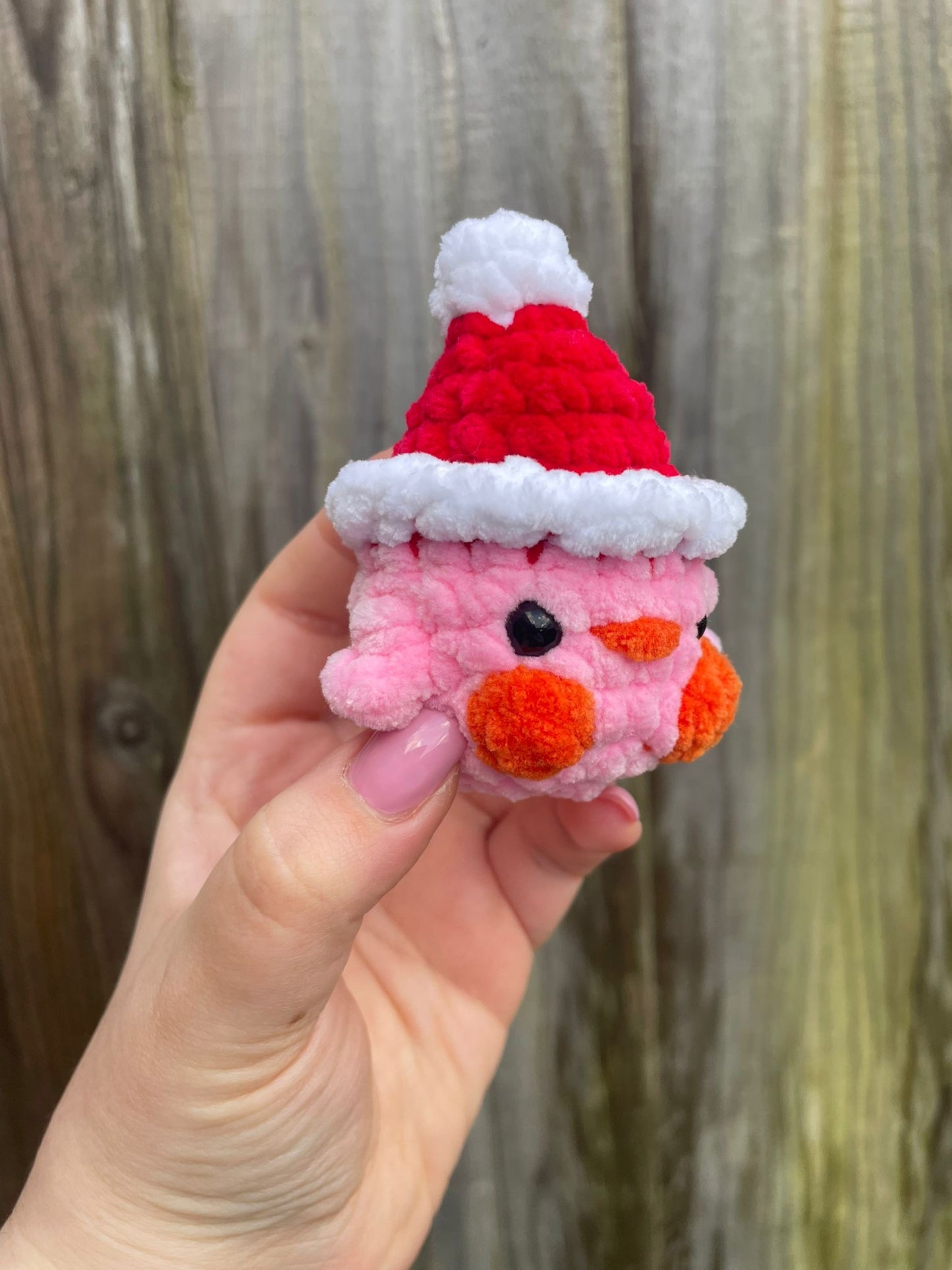 Duck in Santa Hat Crochet Toy