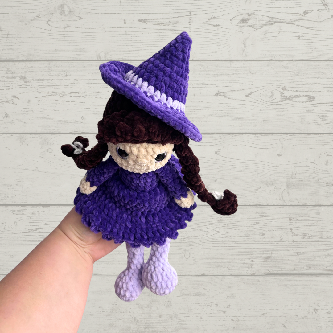 Purple Witch Crochet Toy