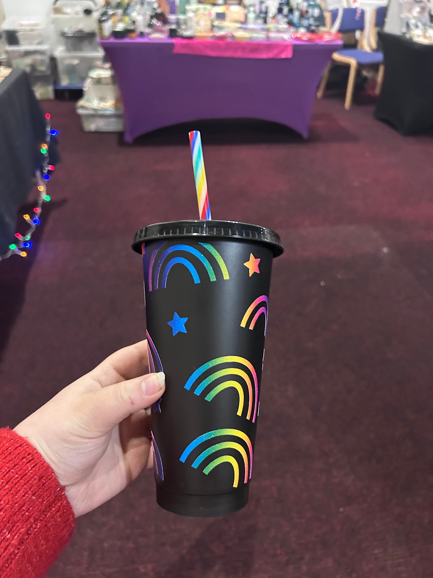 Black Rainbow 24oz Cold Cup