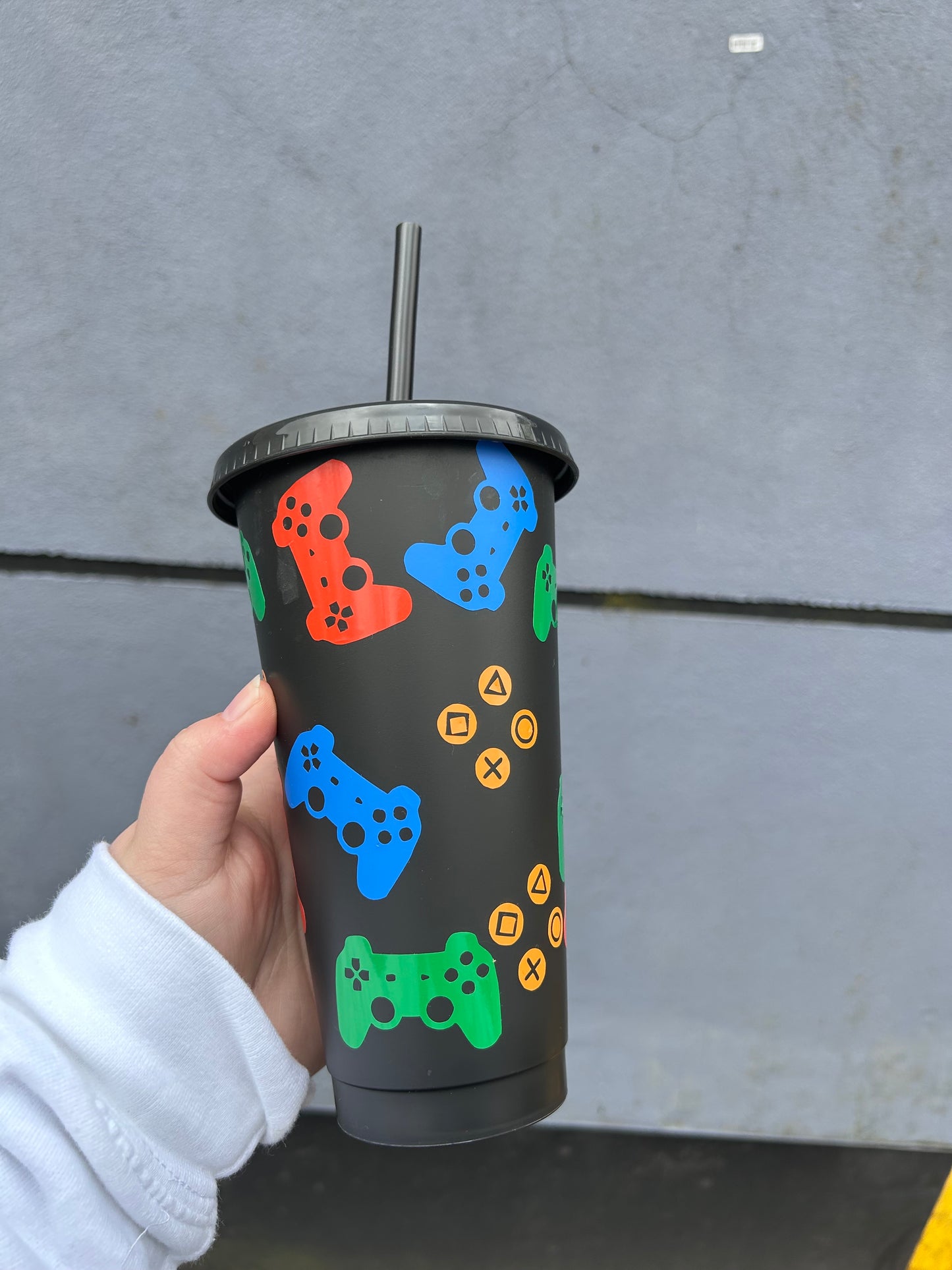 Personalised Black Gaming Cold Cup