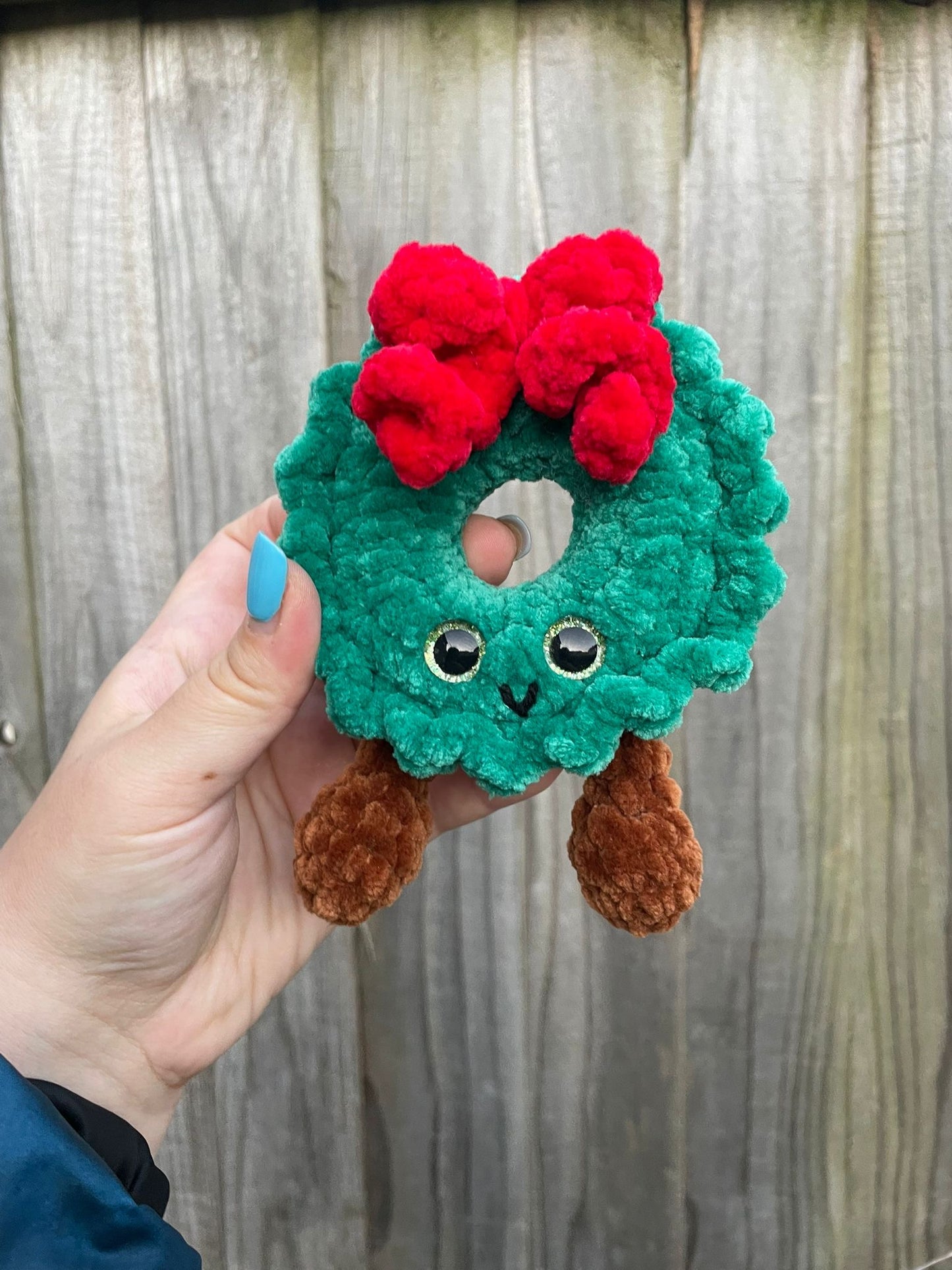 Christmas Wreath with Feet crochet Toy