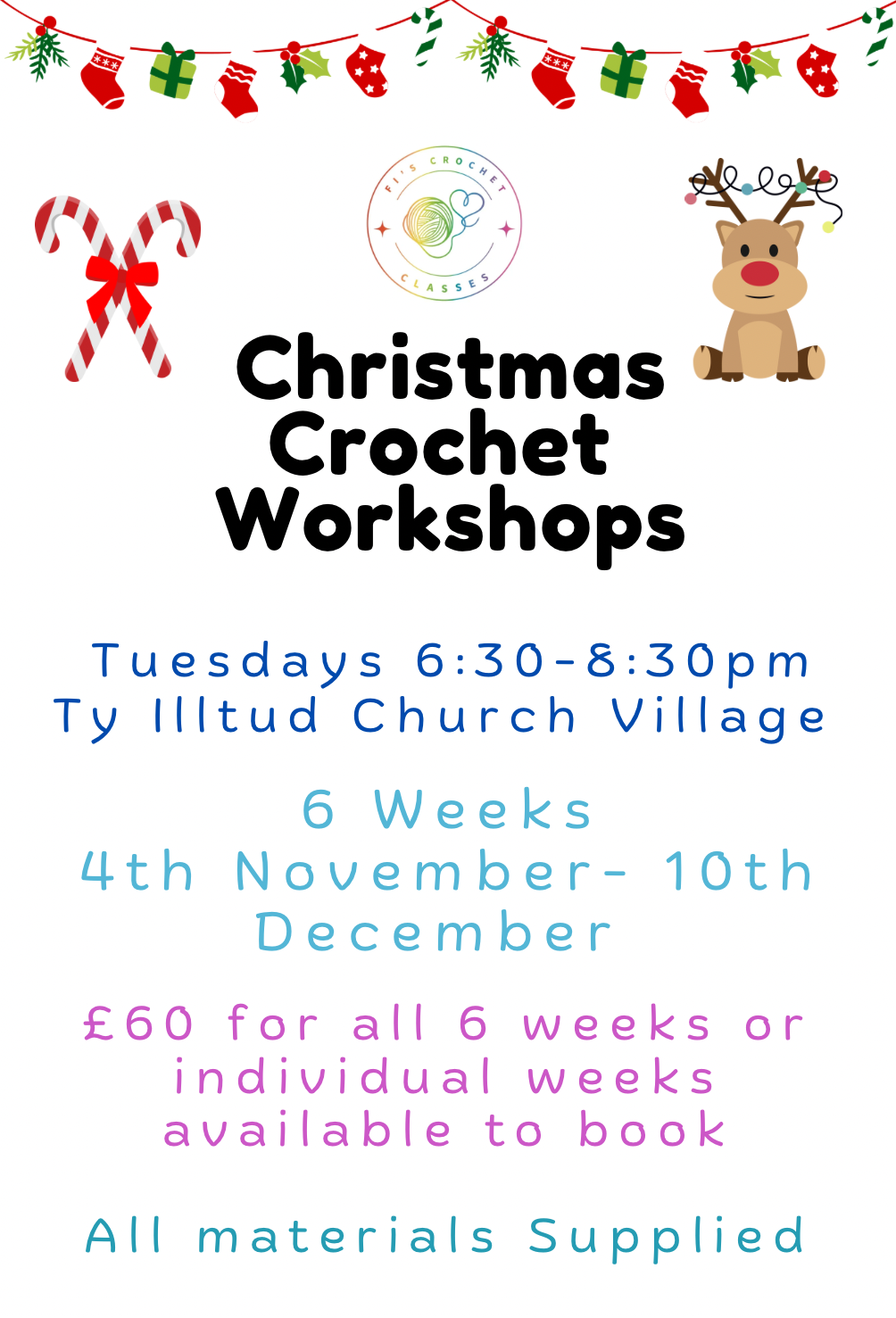 Crochet Christmas Workshops- Church Village