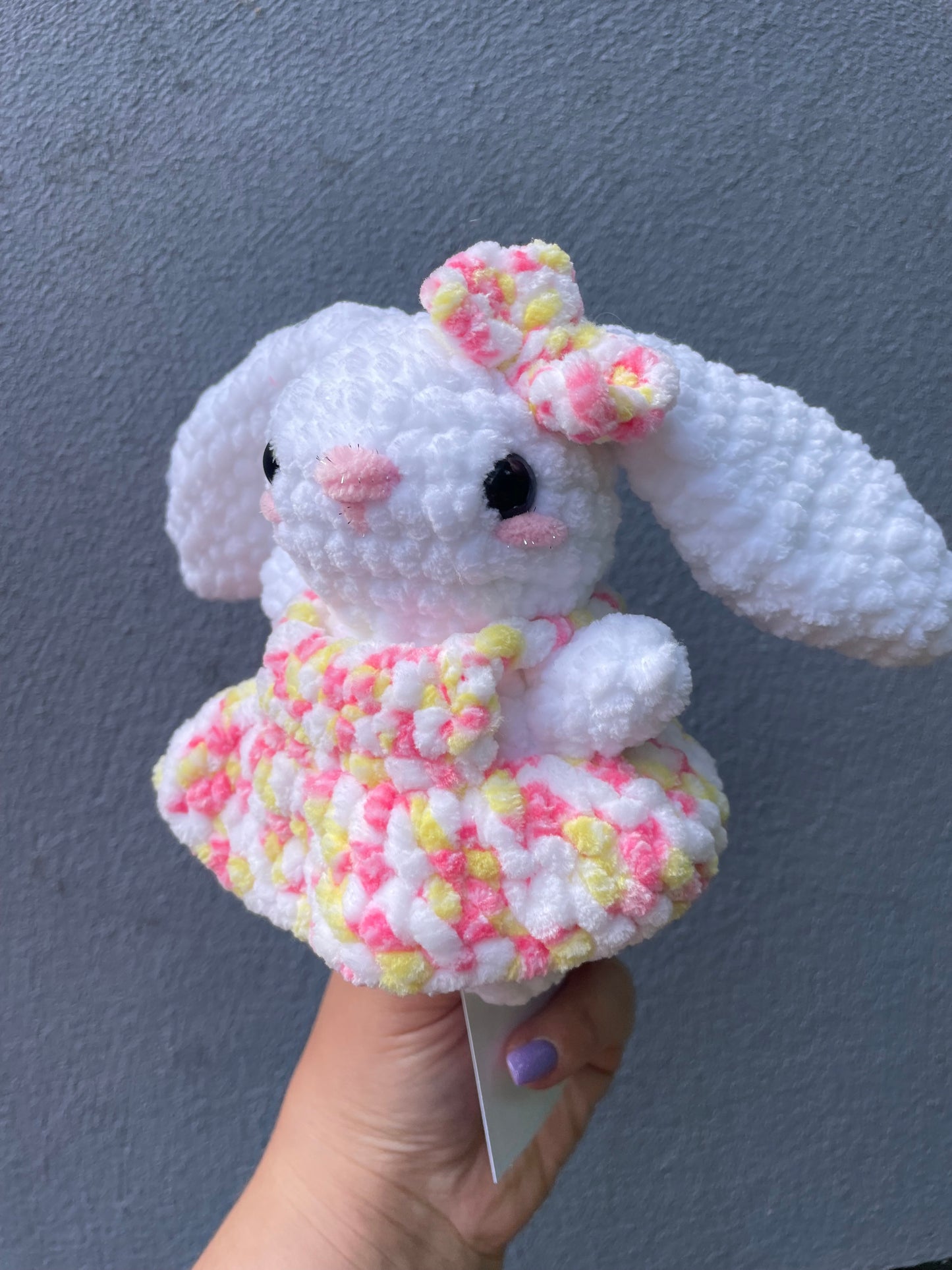 Bunny in Dress Crochet Toy