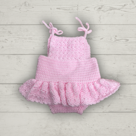 Pink Baby Romper Dress 3-6months