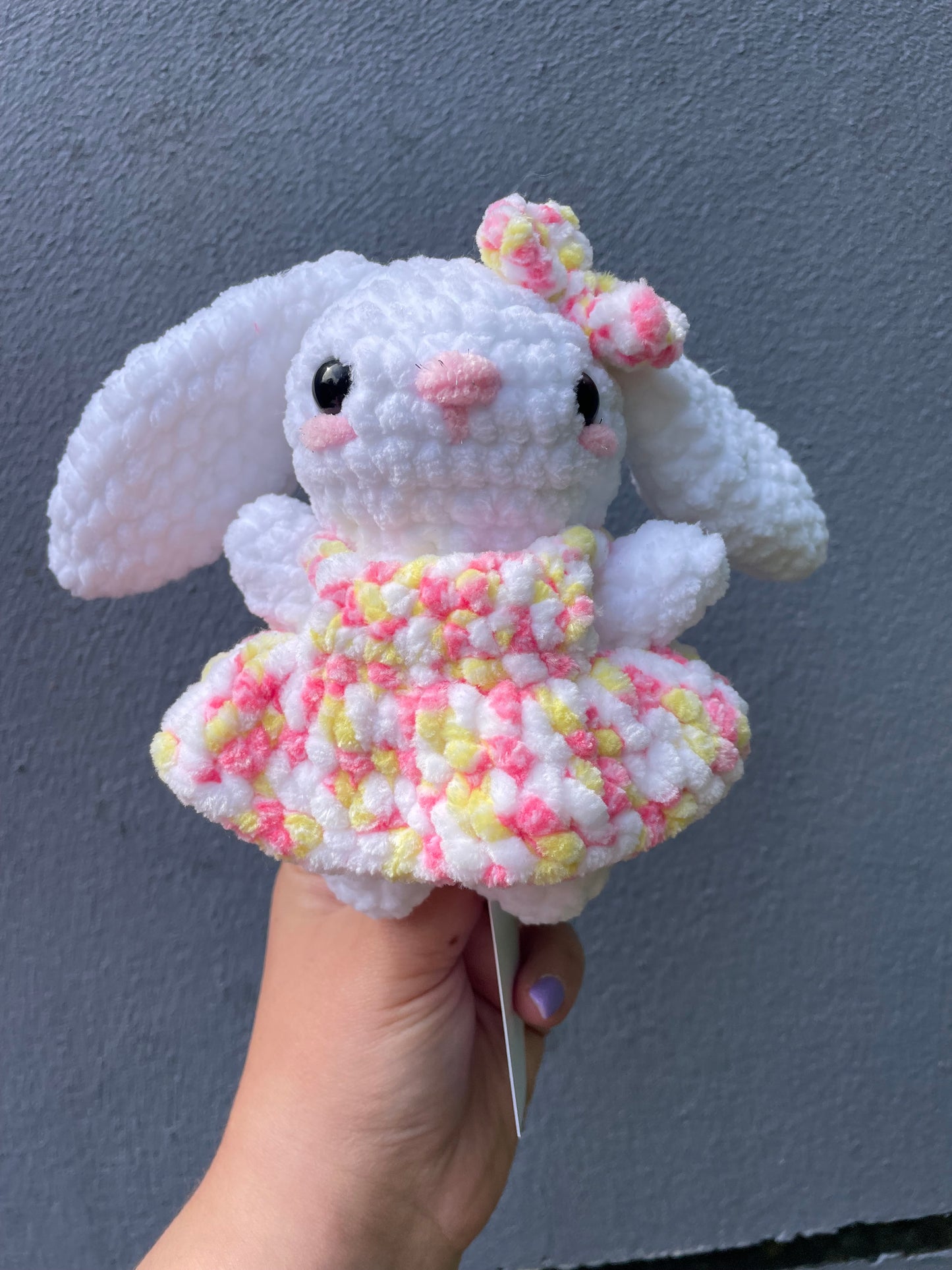 Bunny in Dress Crochet Toy