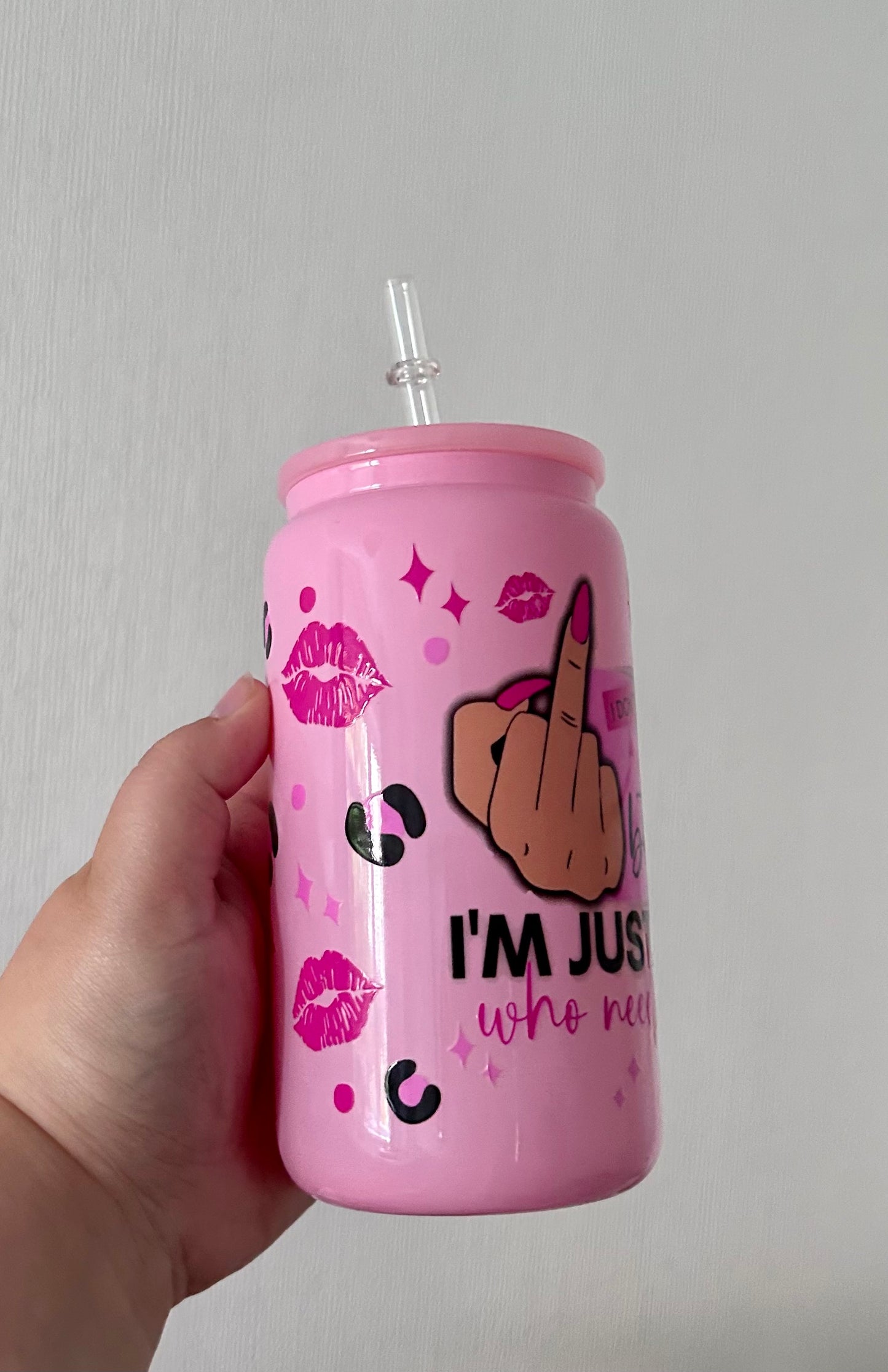 Resting Bitch Face Sweary 16oz Glass Can