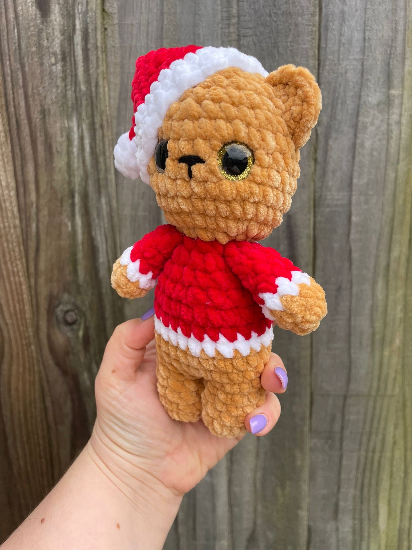 Santa Bear Christmas Crochet Toy