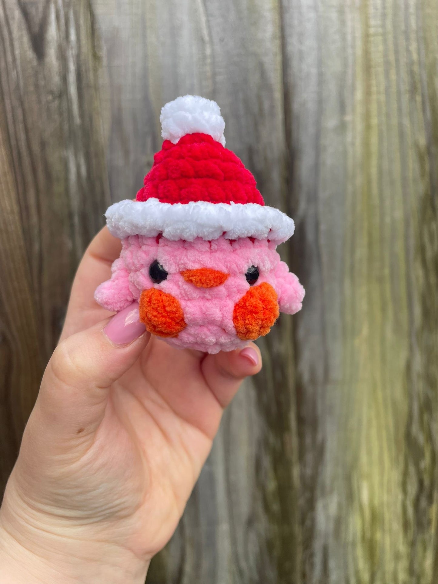 Duck in Santa Hat Crochet Toy