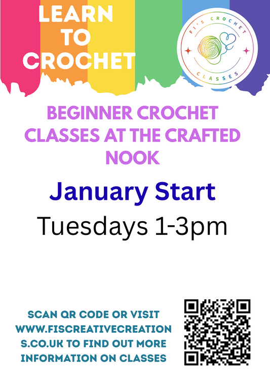 Beginner Crochet Classes- Cardiff Tuesday January Start