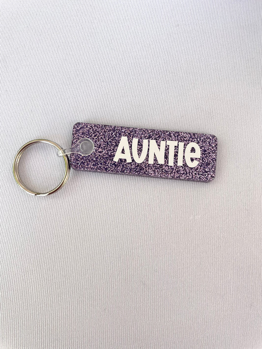 Auntie Rectangle Keyring