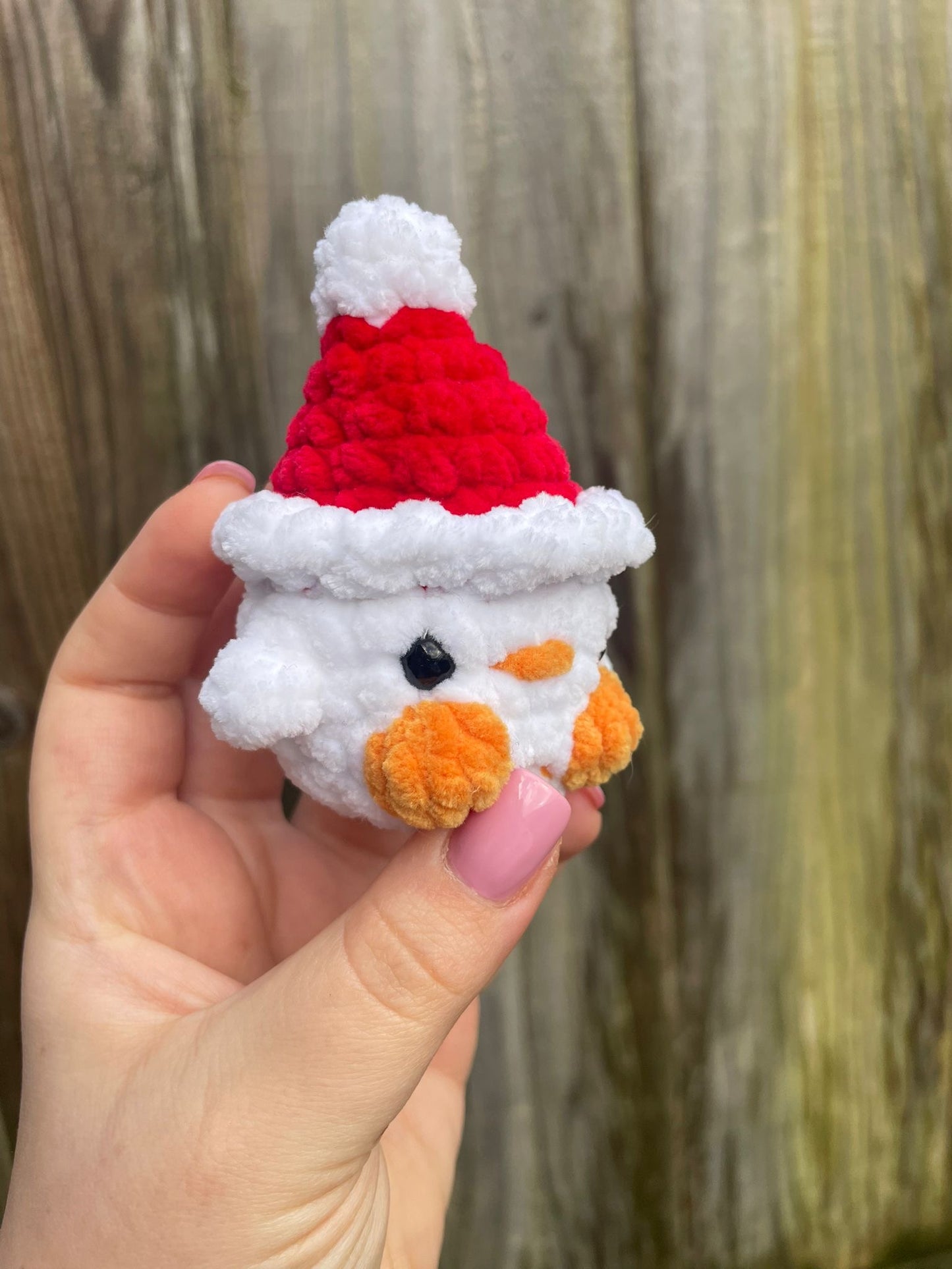 Duck in Santa Hat Crochet Toy