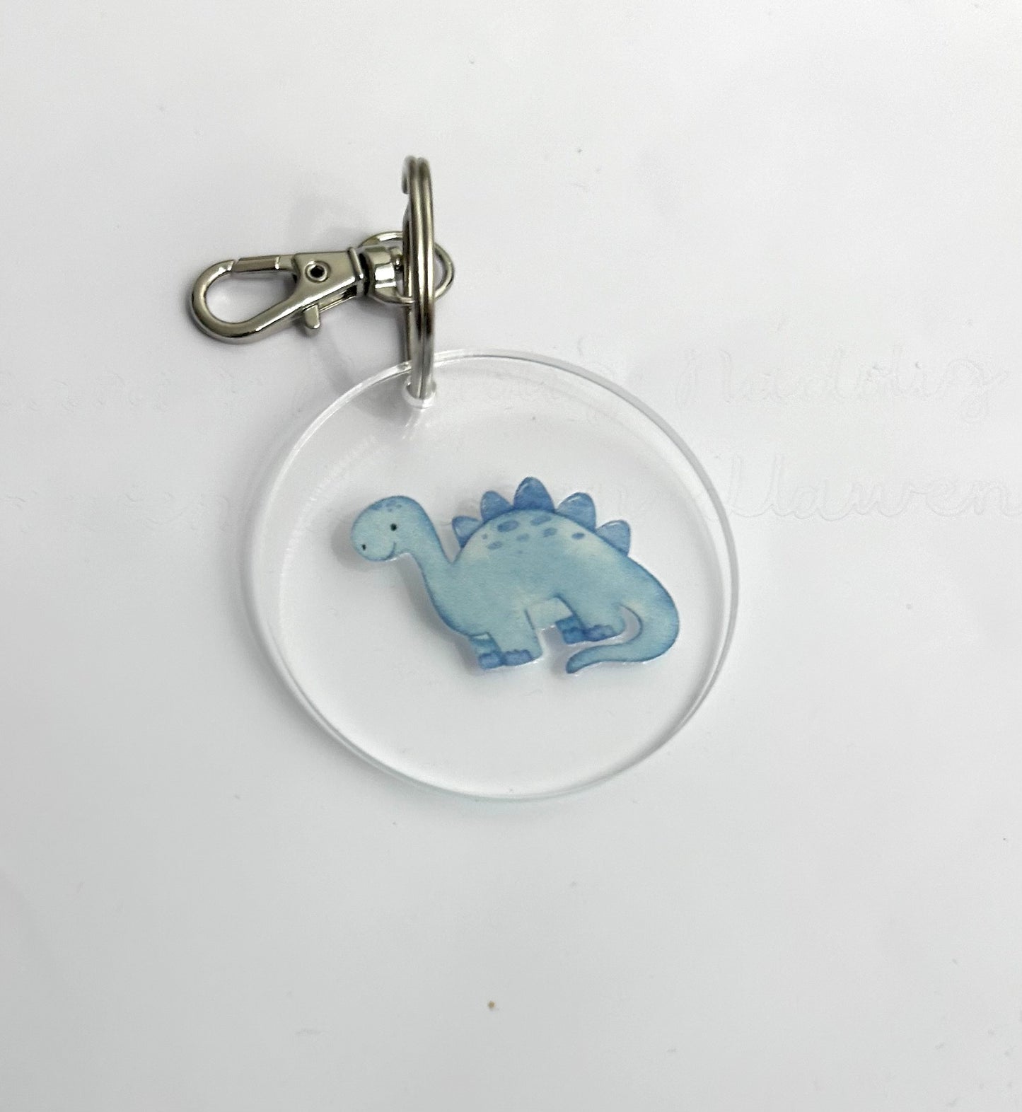 Watercolour Dinosaur Keyring