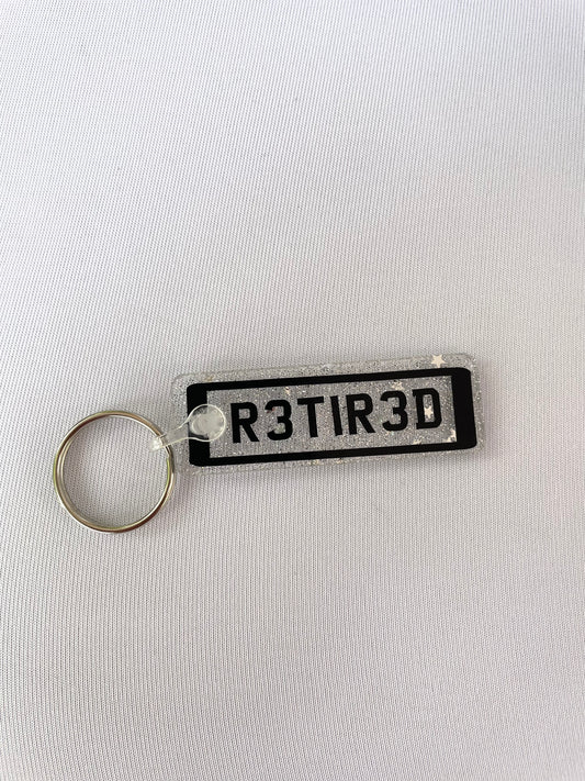 Retired Number Plate Keyring