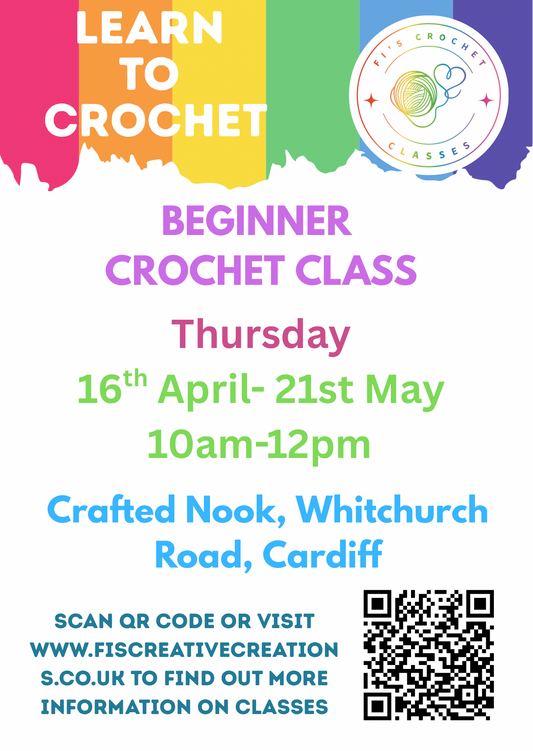 Beginner Crochet Classes-Cardiff April Start