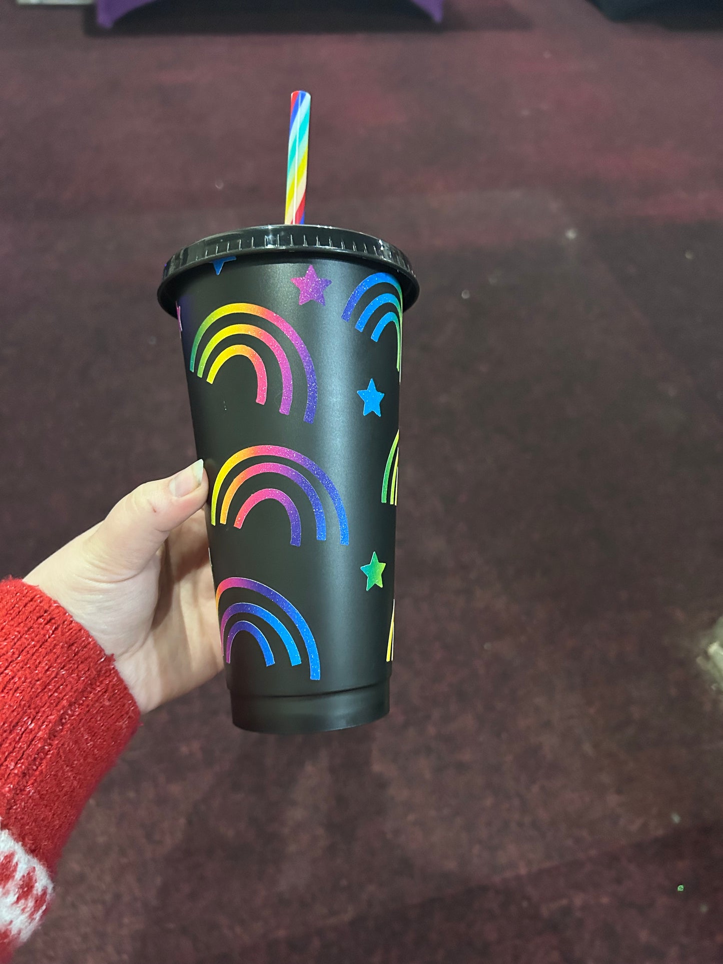 Black Rainbow 24oz Cold Cup