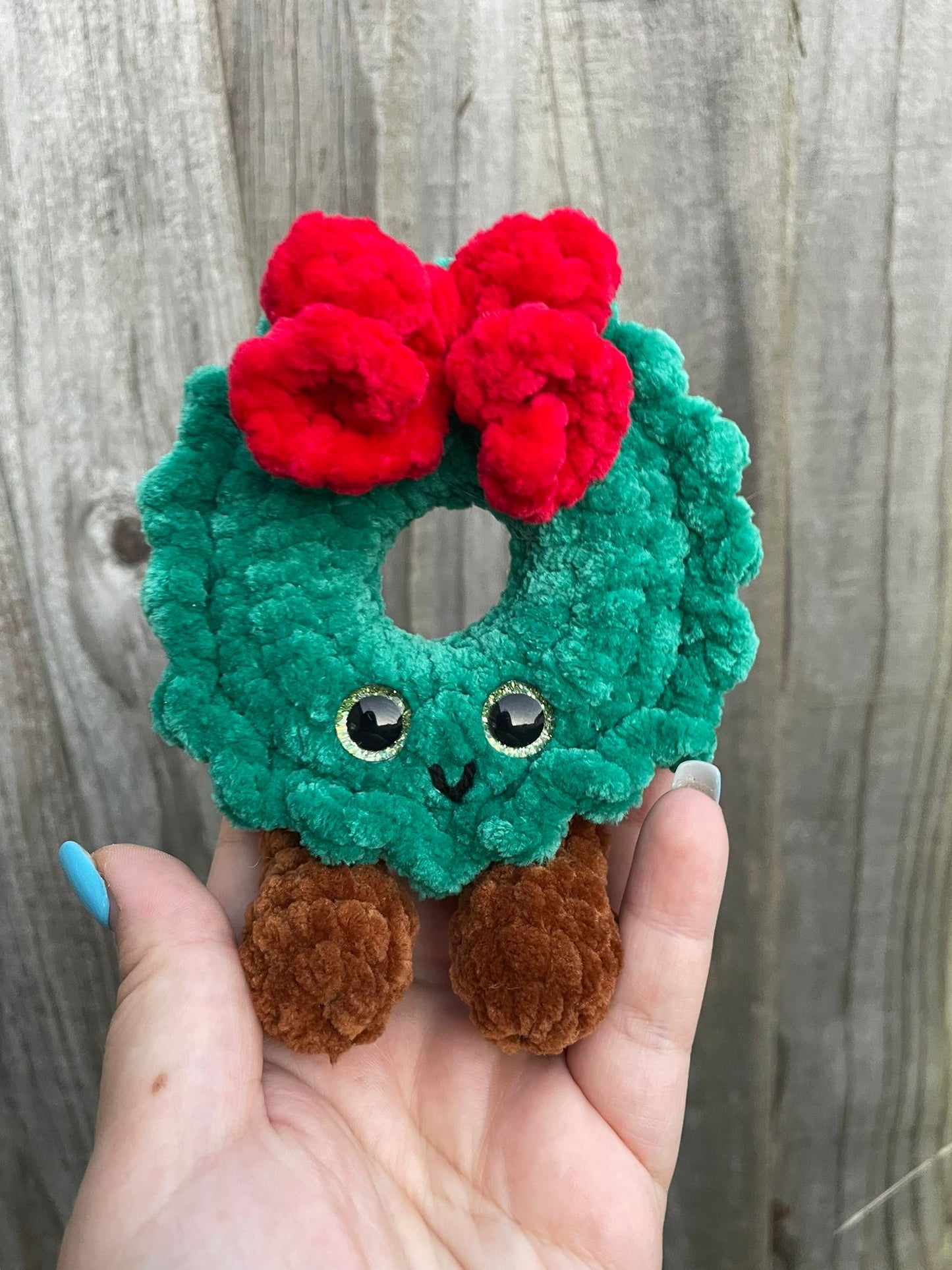 Christmas Wreath with Feet crochet Toy