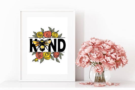 Bee Kind Roses A6 Card