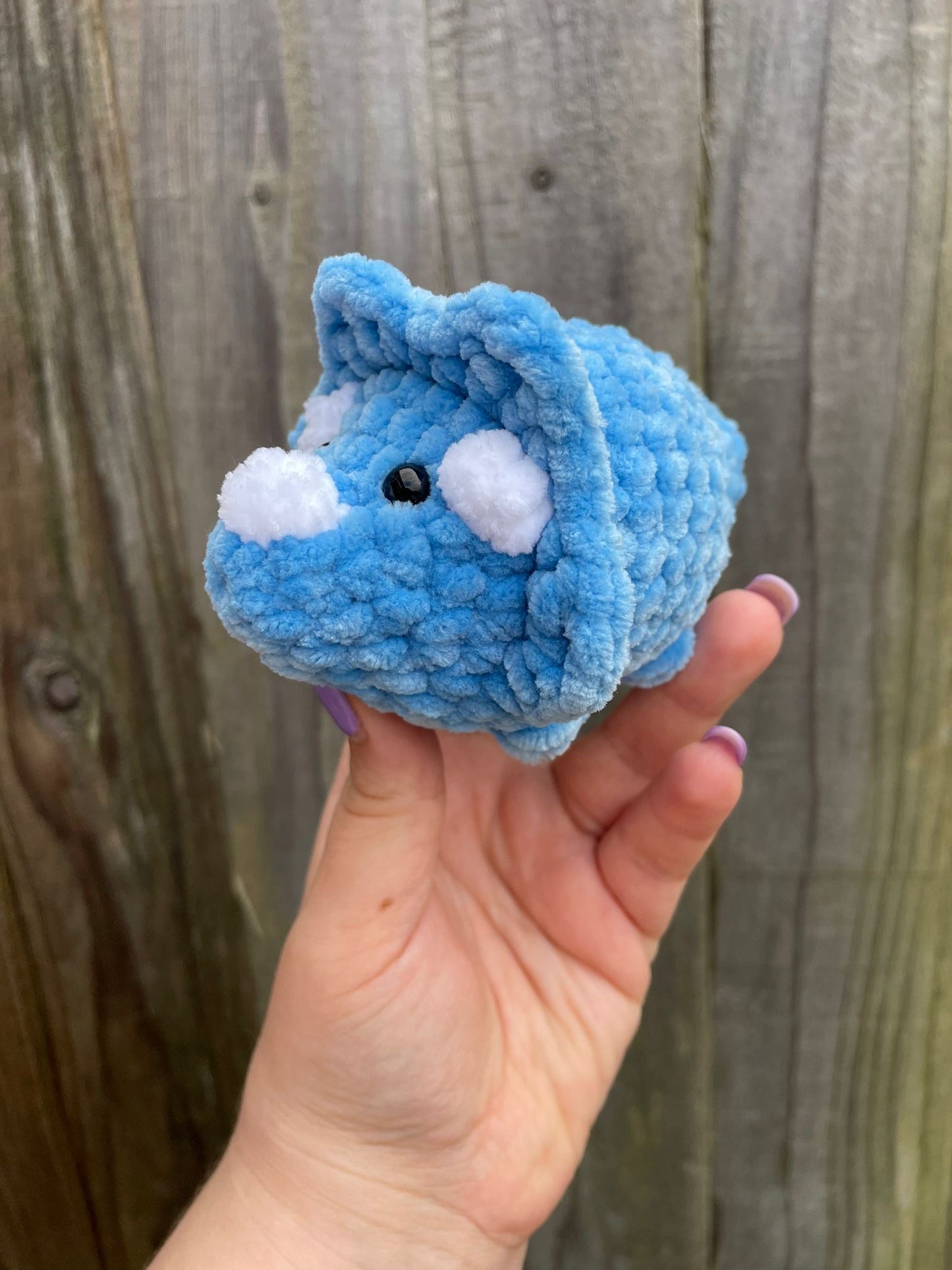 Baby Triceratops Crochet Toy
