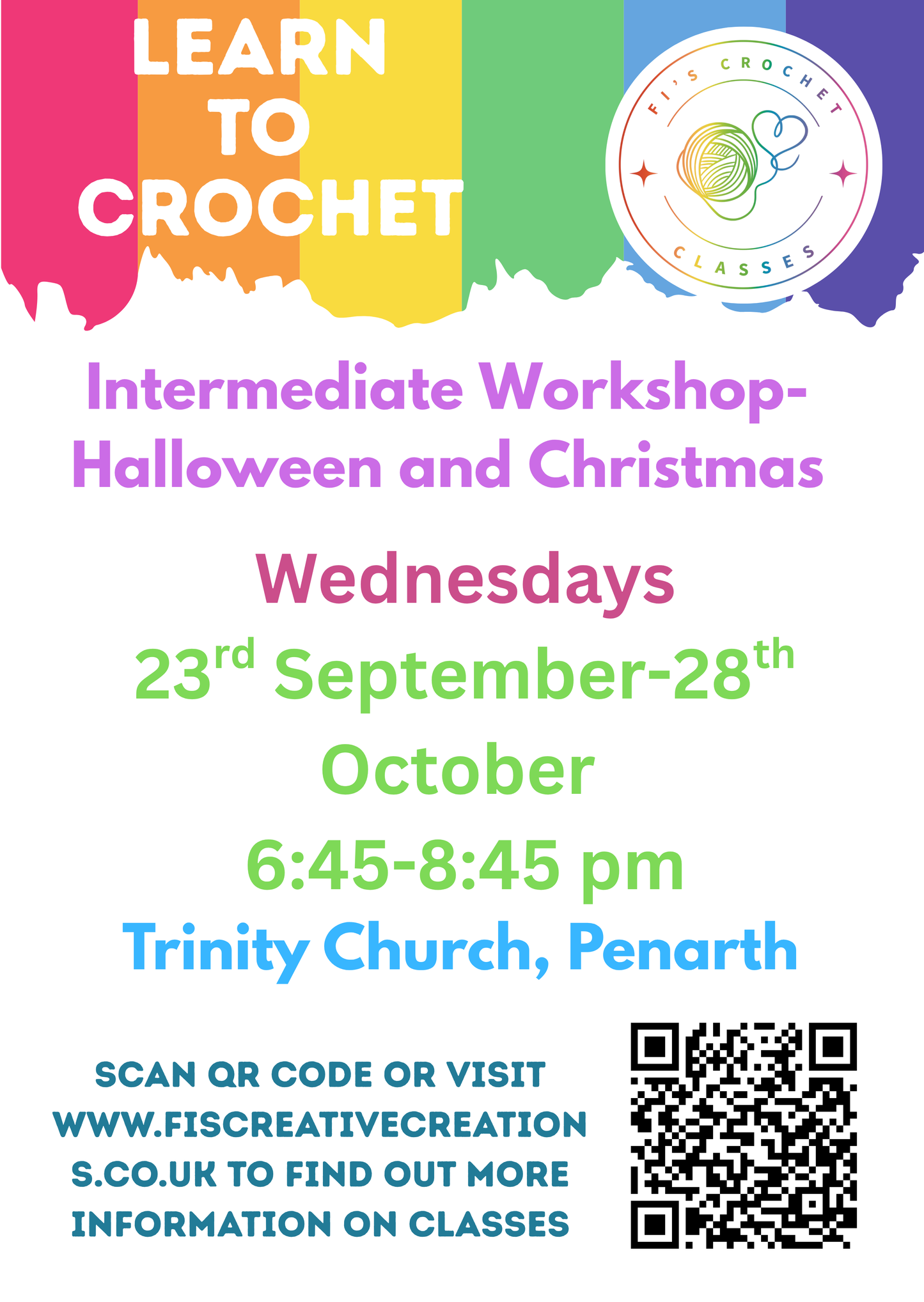 Intermediate Halloween and Christmas Crochet Classes- Penarth September Start
