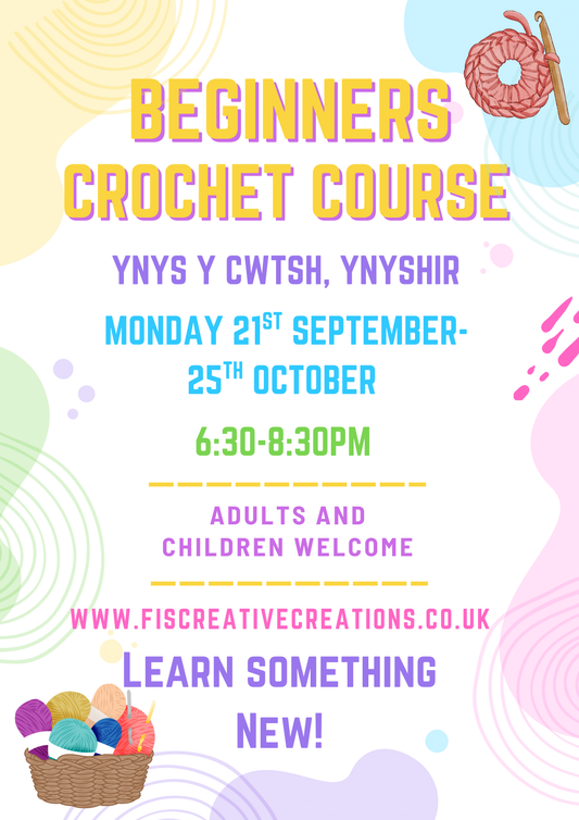 Beginner Crochet Classes- Ynyshir September Start