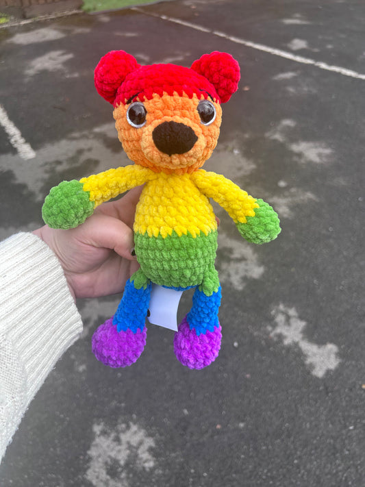 Rainbow Bear crochet Toy