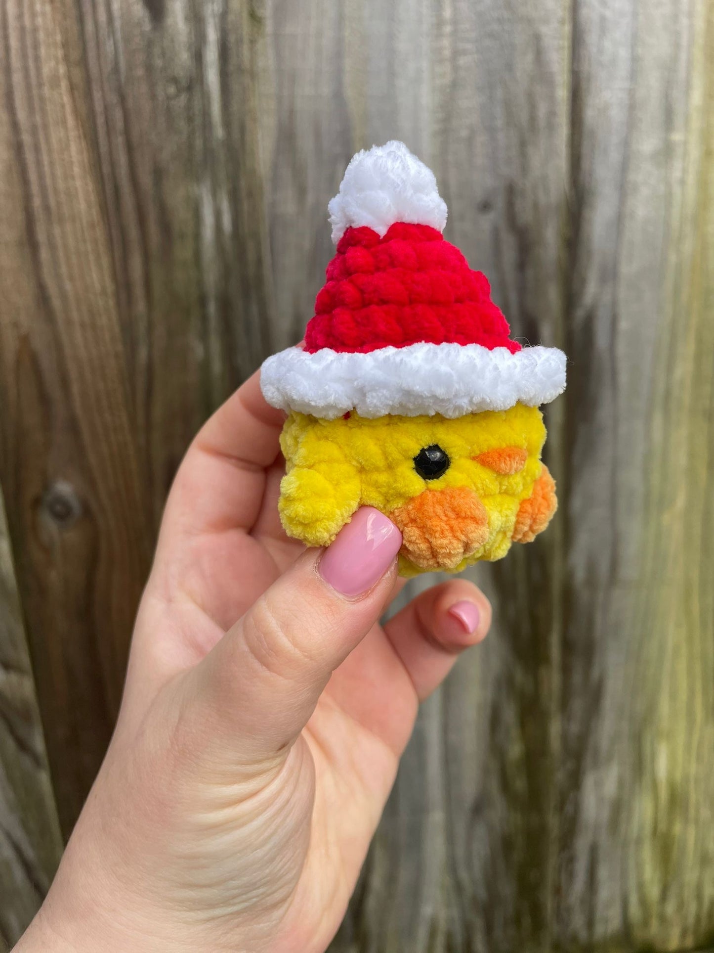 Duck in Santa Hat Crochet Toy