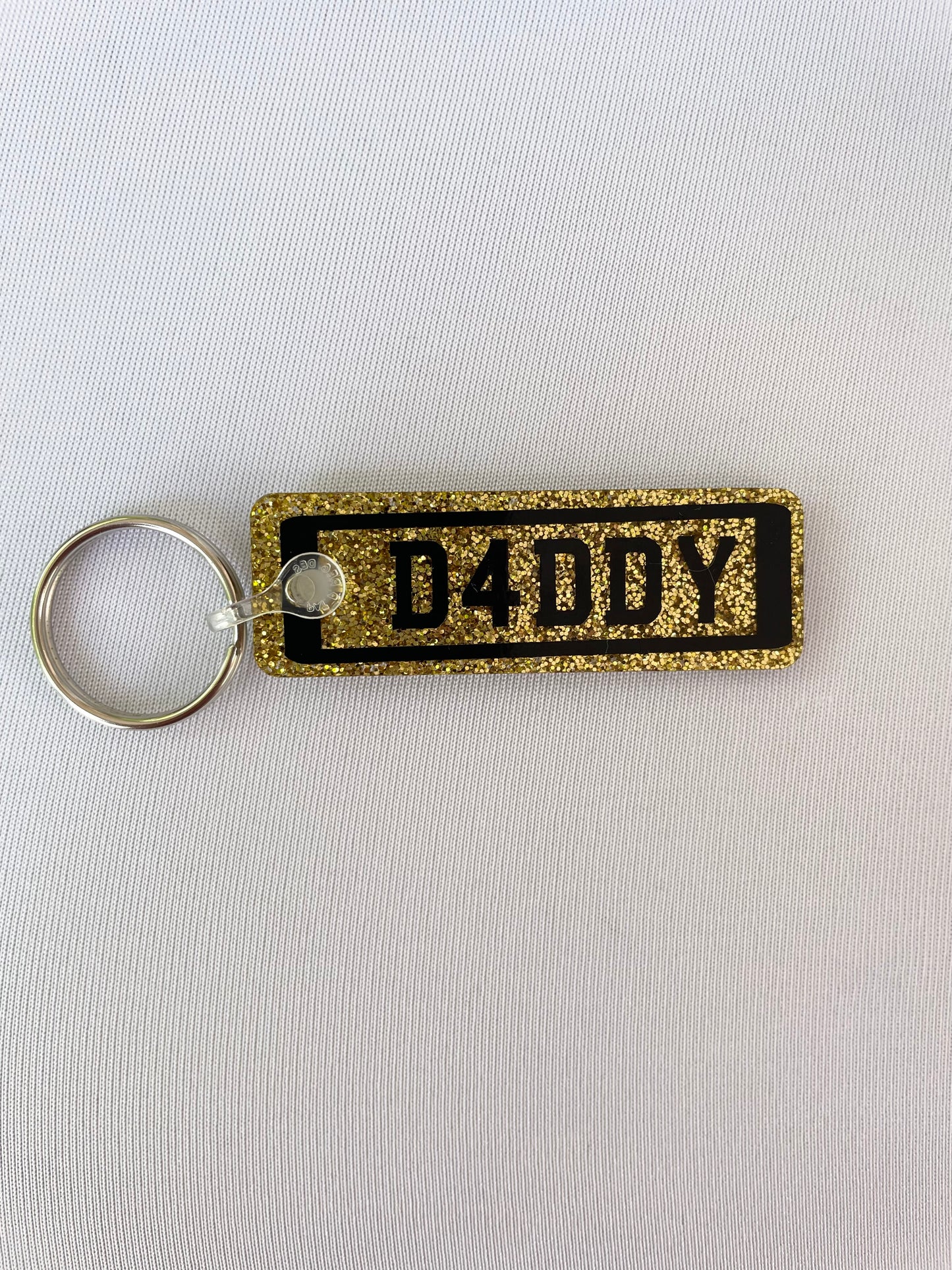 Daddy Number Plate Keyring