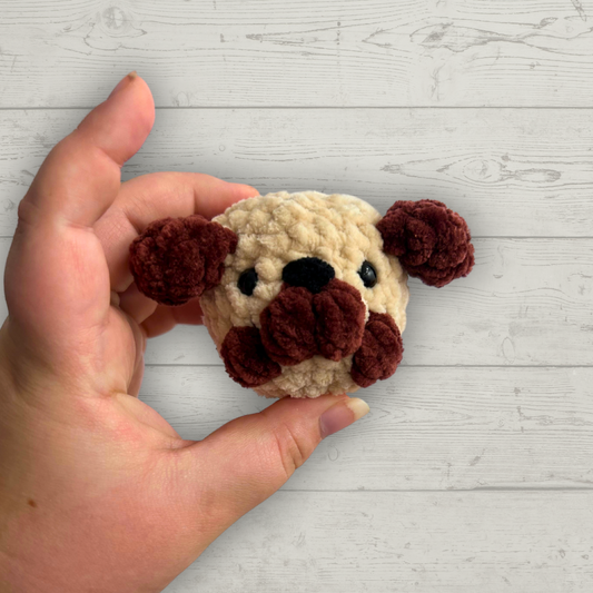 Pug Dog Crochet Toy