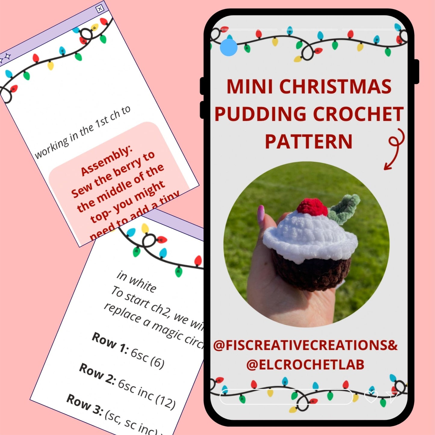 Crochet Christmas Pudding Digital Pattern
