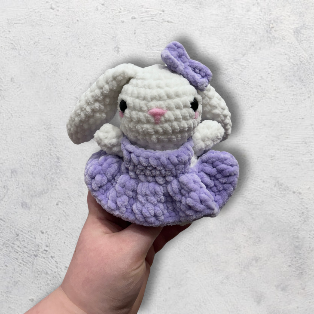 Bunny in Dress Crochet Toy