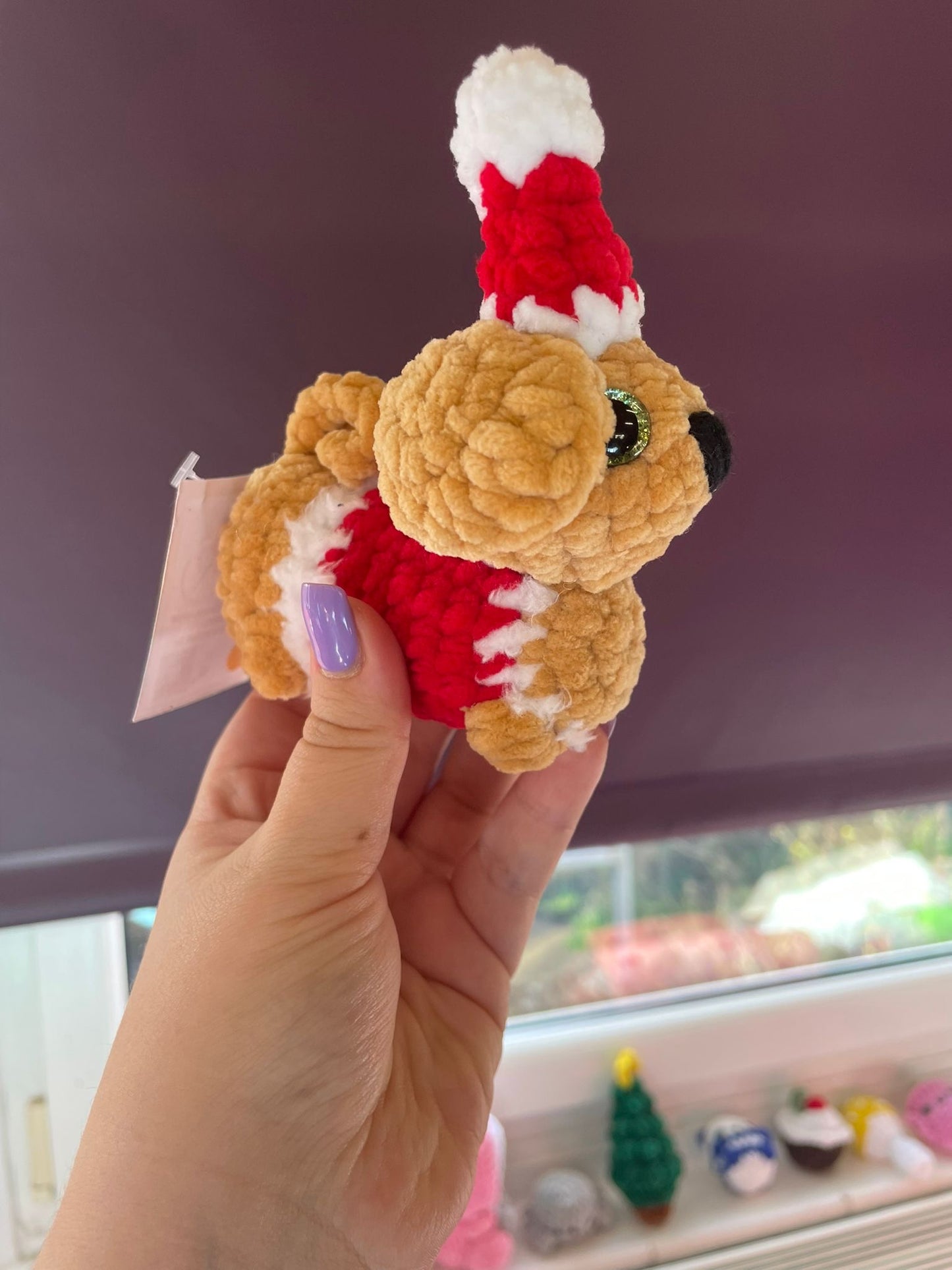 Christmas Sausage Dog Crochet Toy