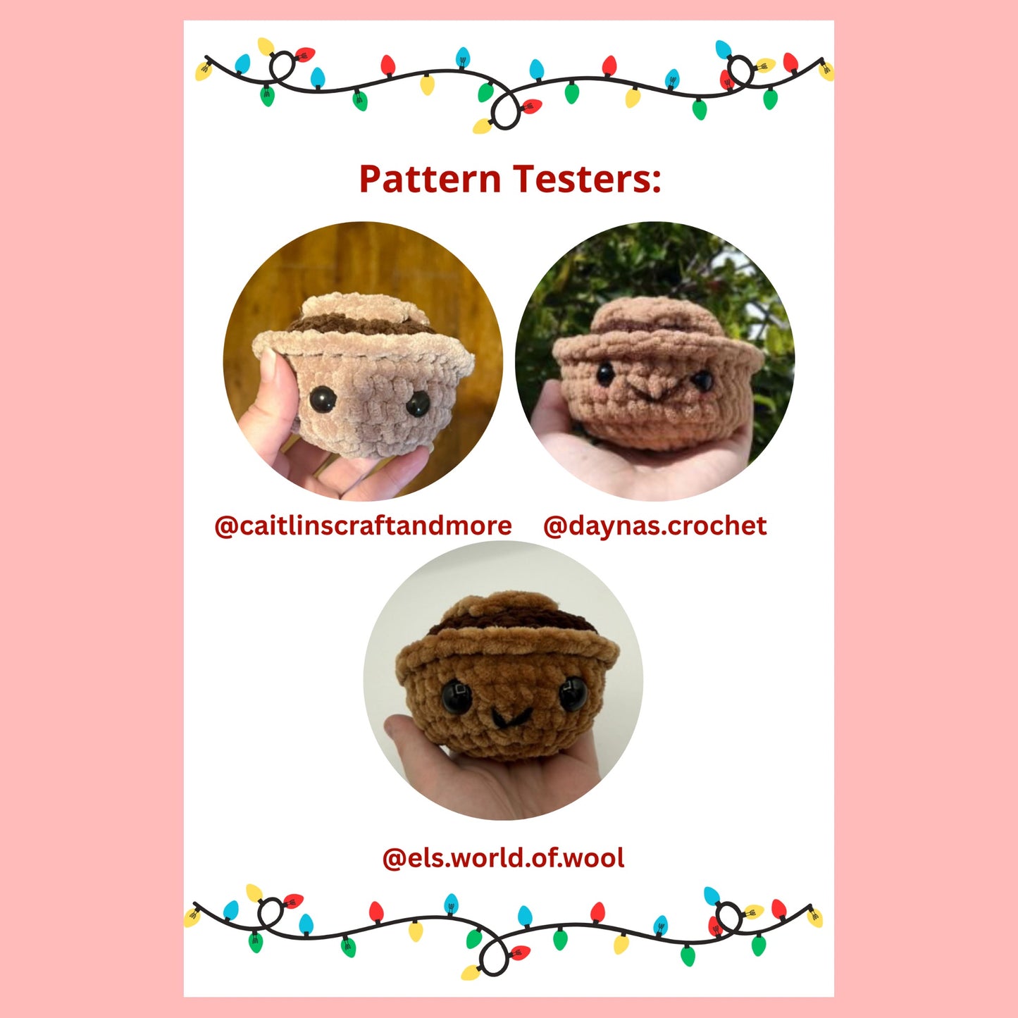 Mince Pie low sew crochet Pattern