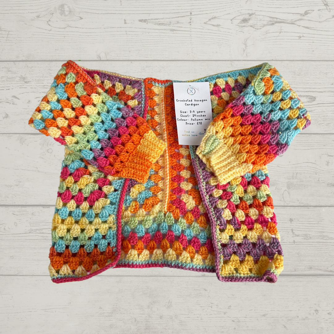 Autumn Vibes Crochet Cardigan Custom Size