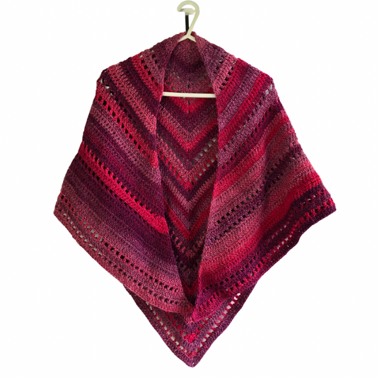 Pink Crocheted Shawl