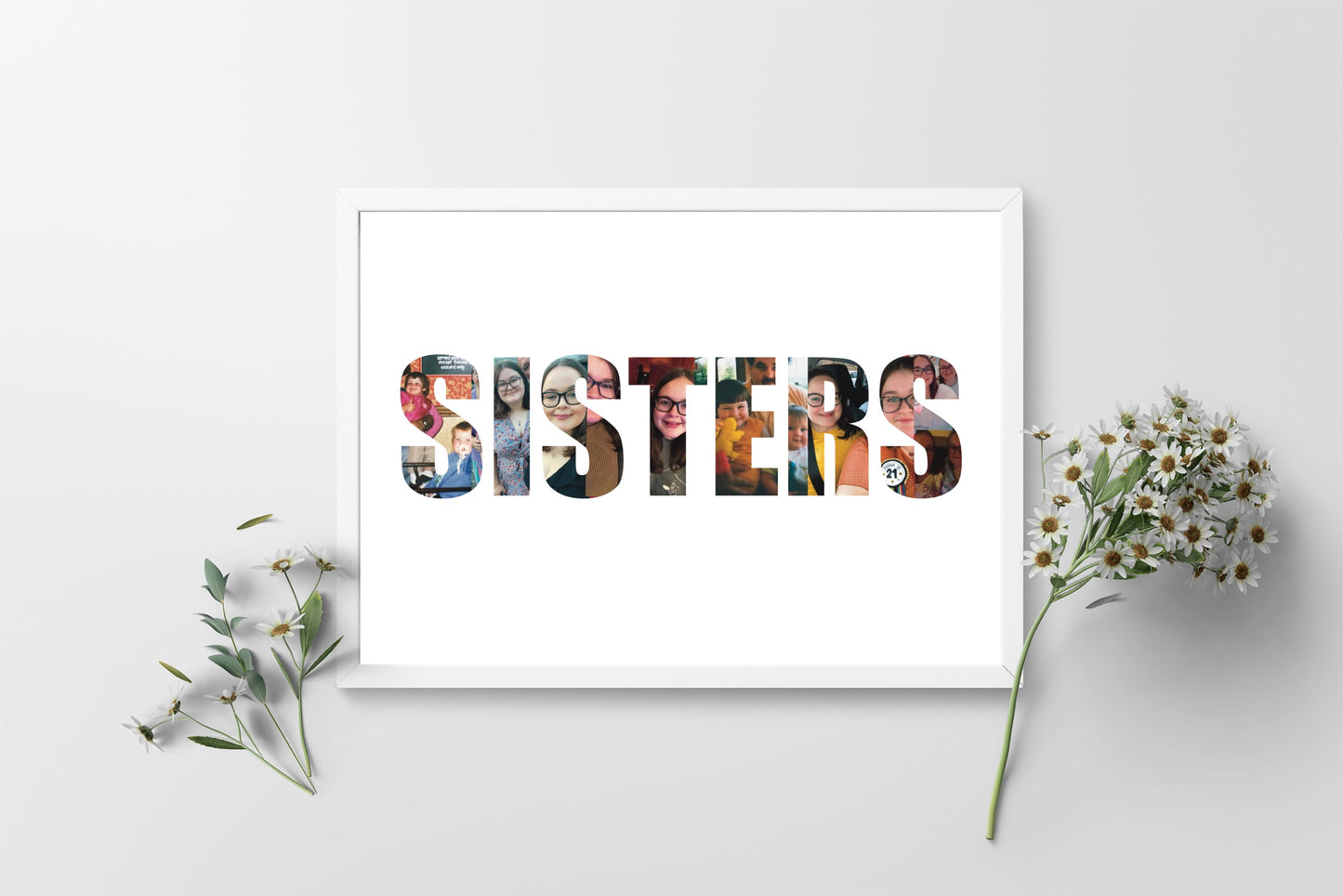 Personalised Sisters Photo A6 Print