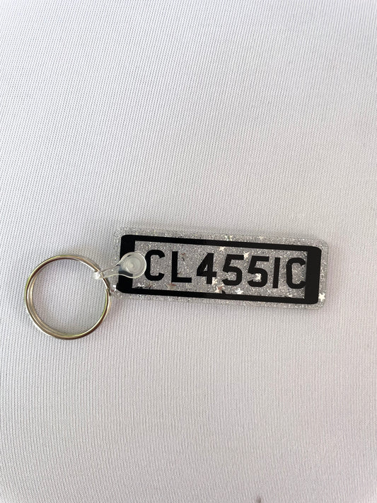 Classic Number Plate Keyring