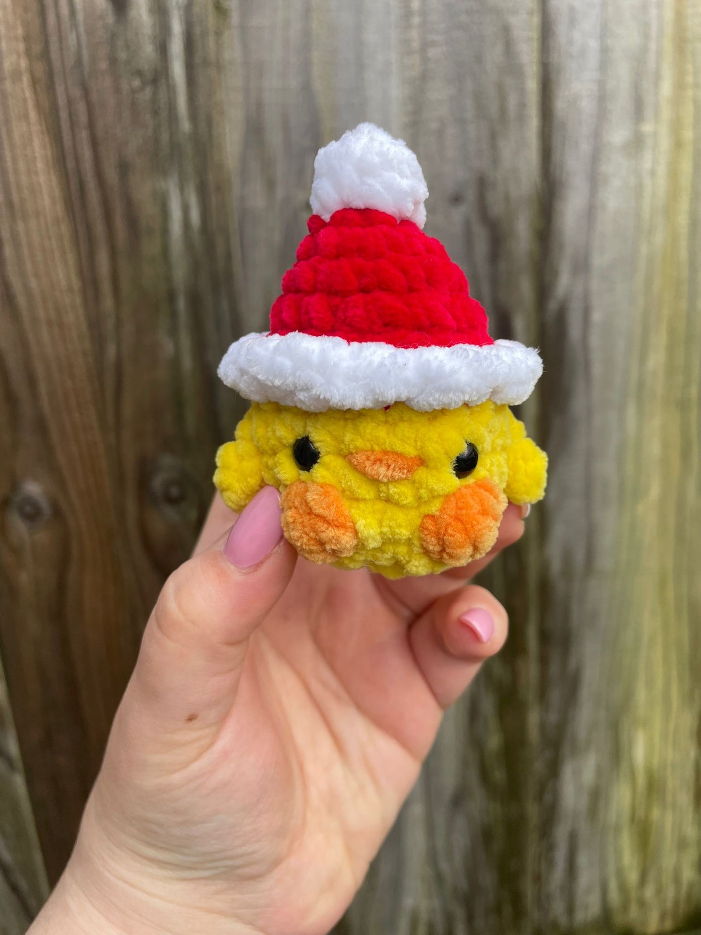Duck in Santa Hat Crochet Toy