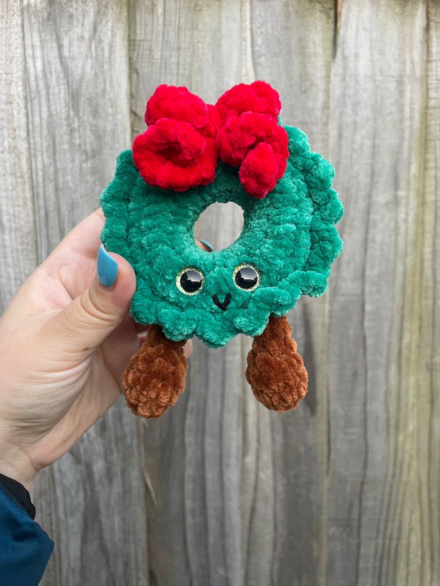 Christmas Wreath with Feet crochet Toy